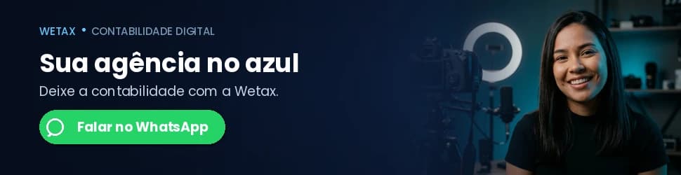Agende uma conversa com a Wetax para organizar as contas da sua agência