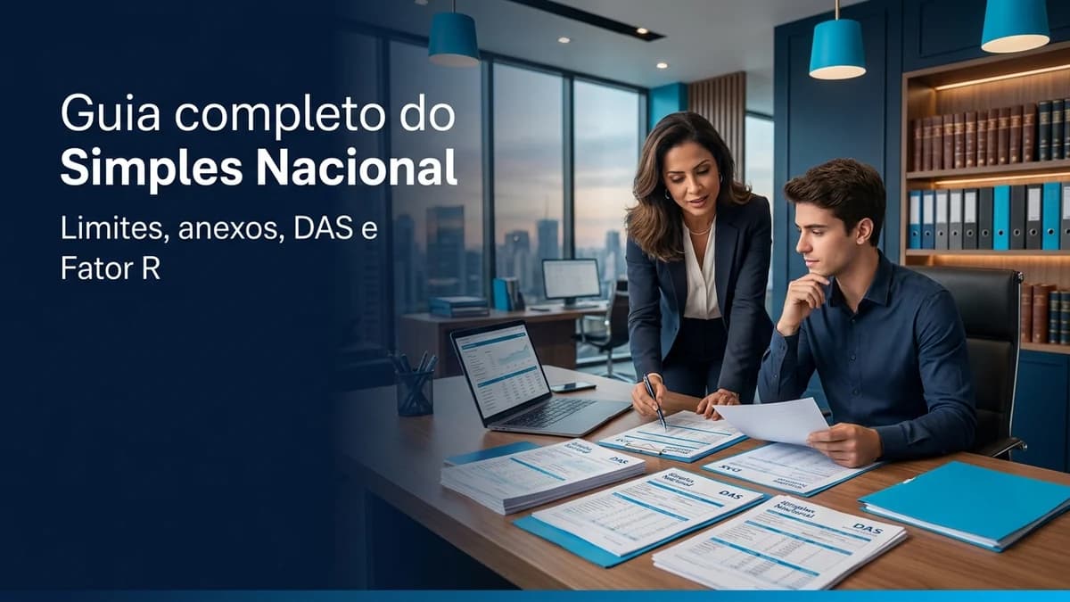 Guia completo do Simples Nacional: limites, anexos, DAS e Fator R